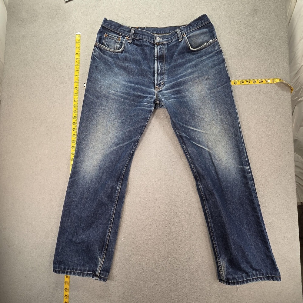 VTG Levis 501 Jeans Mens Blue Med Wash Regular Straight Zip Made USA Fits 34x29